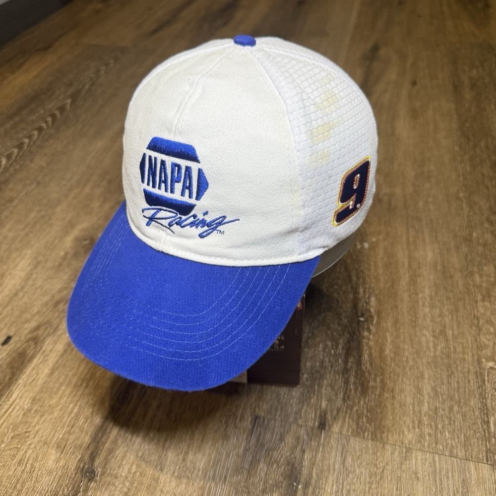 Vintage NAPA Chase Elliot Hat‎ Blue White Strap Embroidered Racing Nascar